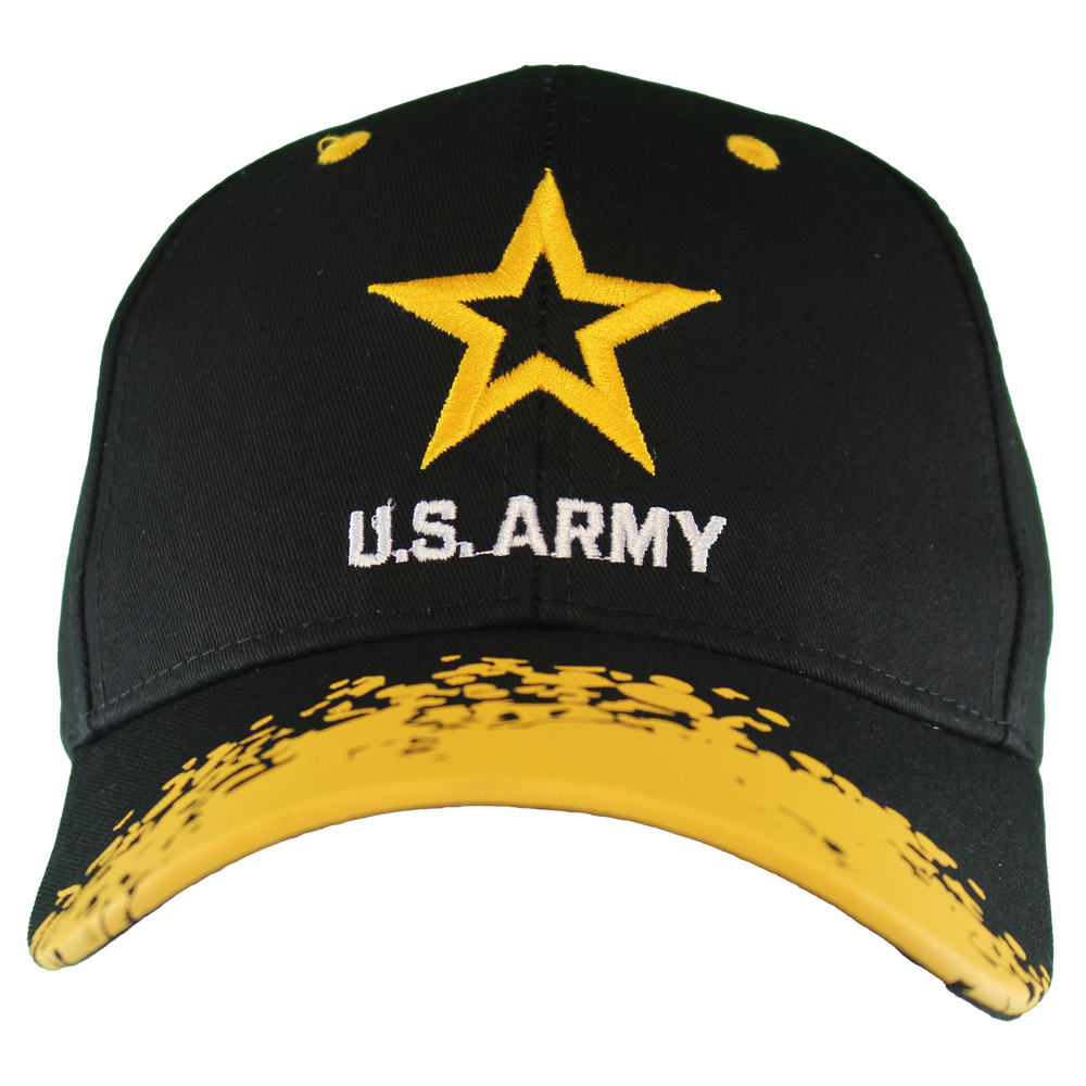 Official U.S. Army Black and Gold Splatter Cap – view 1