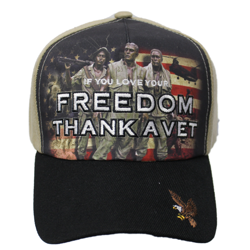 Thank a Vet Soldiers Black 6-Panel Cap – view 1