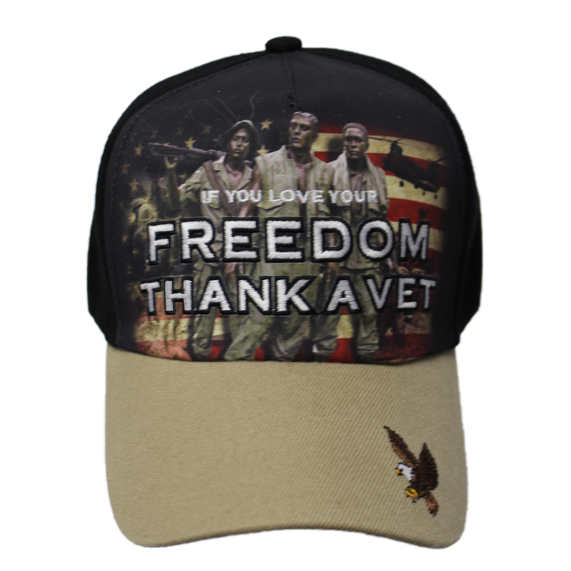 Thank a Vet Soldiers Khaki Unisex 6-Panel Cap – view 1