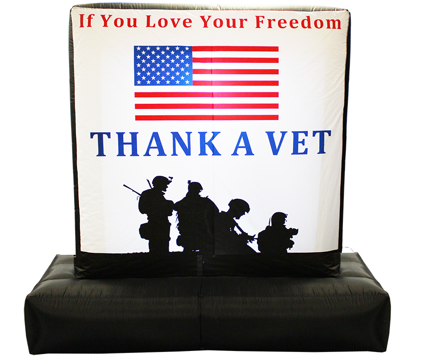 Thank A Vet 6-Foot Patriotic Yard Inflatable – view 1