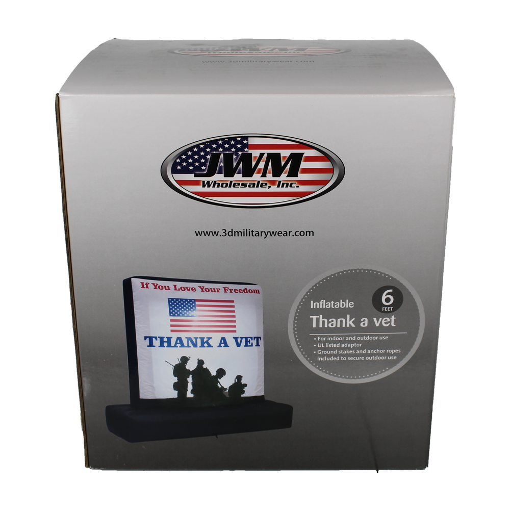 Thank A Vet 6-Foot Patriotic Yard Inflatable – view 2