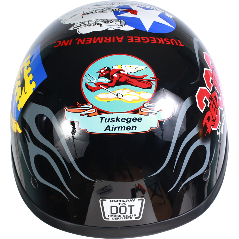 Tuskegee Airmen Tactical Camo Motorcycle Helmet – view 4