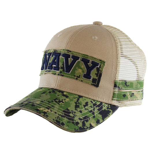 Navy Camo Tape Cap