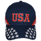 Navy Embroidered Stars & Stripes Patriotic Cap – view 1