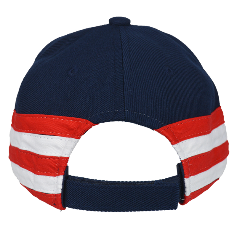 Navy Embroidered Stars & Stripes Patriotic Cap – view 3