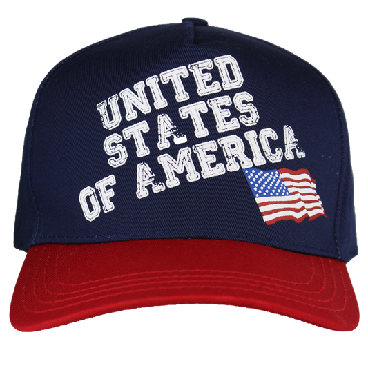 Made in USA American Flag Screen Printed Cap – view 1