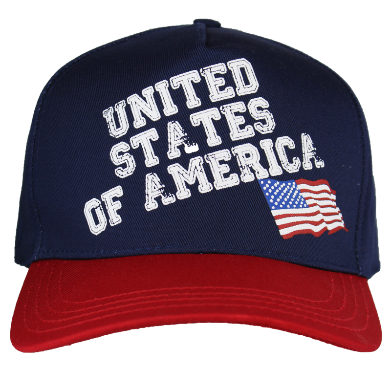 Made in USA American Flag Screen Printed Cap – view 1