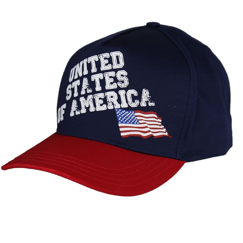 Made in USA American Flag Screen Printed Cap – view 2
