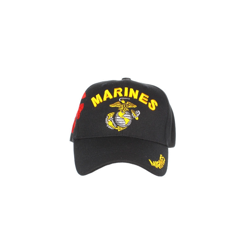 U.S. Marines Shadow Embroidery Black Cap – view 2