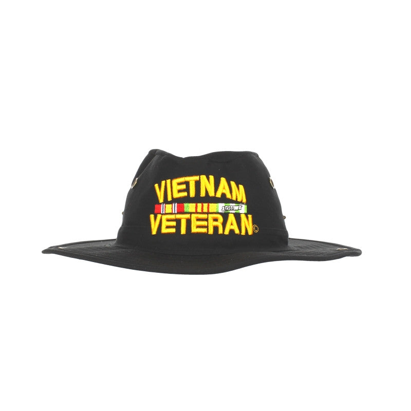 Vietnam Veteran Black Military Hunter Hat – view 5