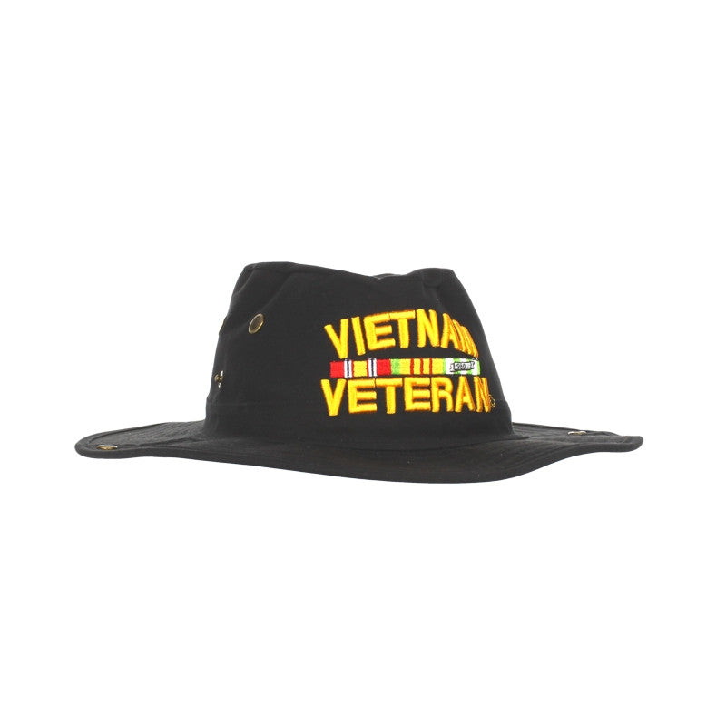 Vietnam Veteran Black Military Hunter Hat – view 3