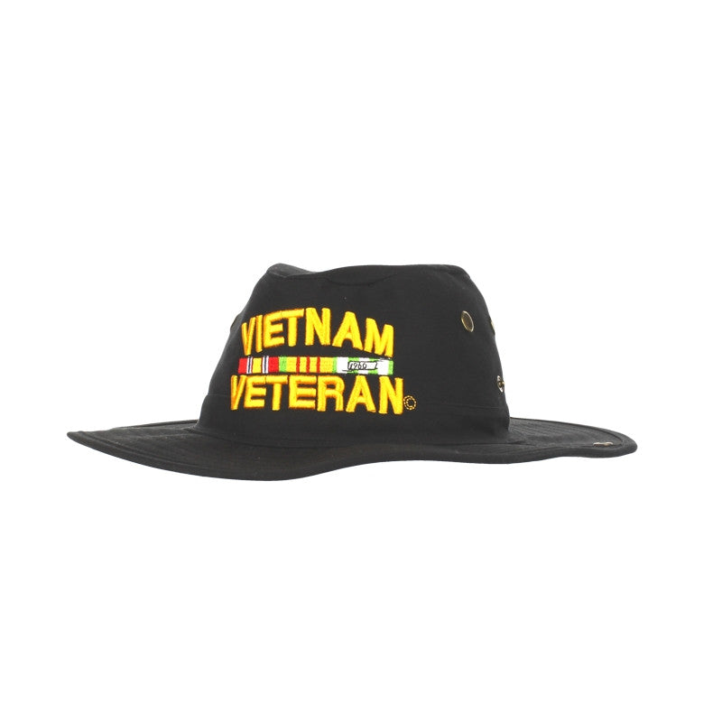 Vietnam Veteran Black Military Hunter Hat – view 6