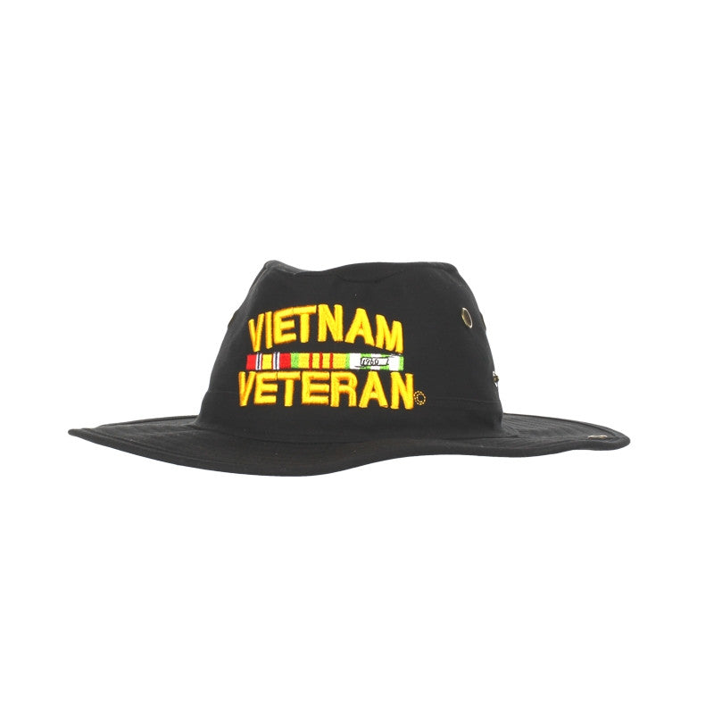 Vietnam Veteran Black Military Hunter Hat – view 2