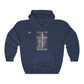 I Can Do All Things Through Christ USA Flag & Cross Unisex Hoodie - Military Republic