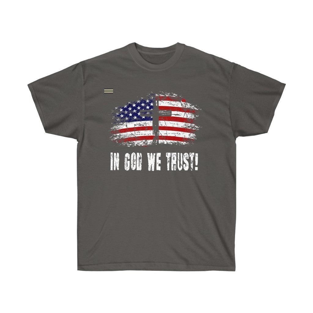 In God We Trust USA Flag T-shirt - Military Republic