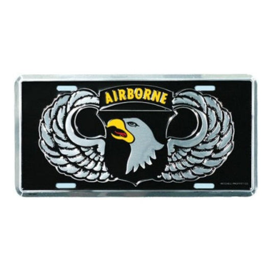 101st Airborne Wings Metal License Plate - Military Republic