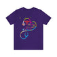 Nursing is a Work of Heart Stethoscope Design Nurse T-shirt