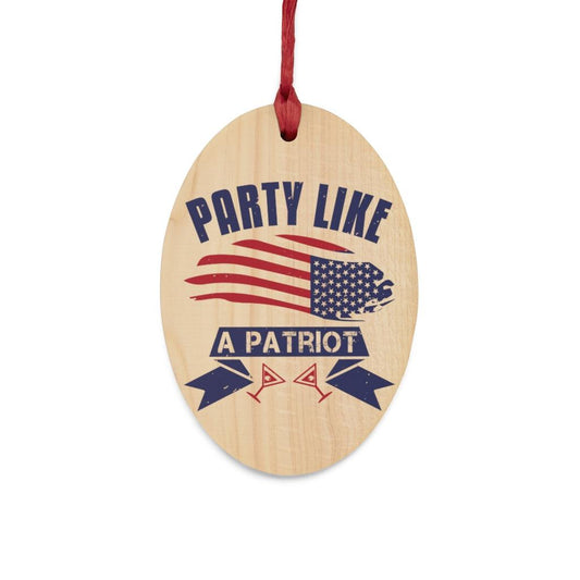 Party Like Patriot Christmas Ornament - Military Republic