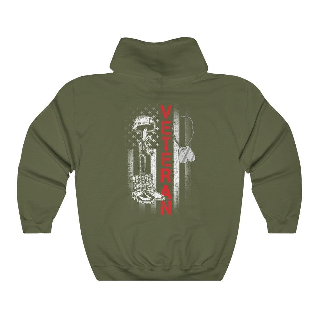 American Veteran Boots & Hat Hoodie - Military Republic