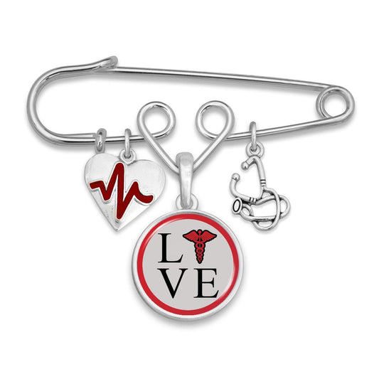 Nurse Love Our Heroes Brooch - Military Republic
