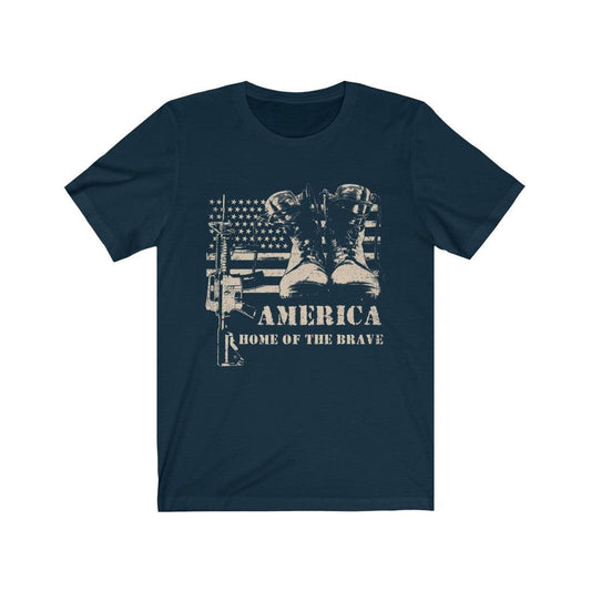 America Home of The Free - Short Sleeve T-Shirt - Military Republic