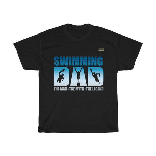 Swimming Legend Dad T-shirt - Military Republic