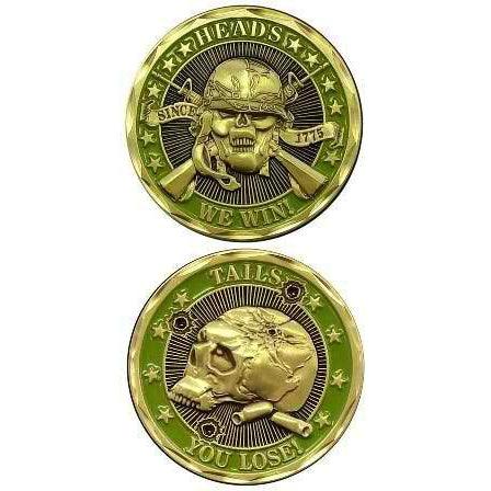 Heads We Win - Tail We Loose Challenge Coin - Military Republic