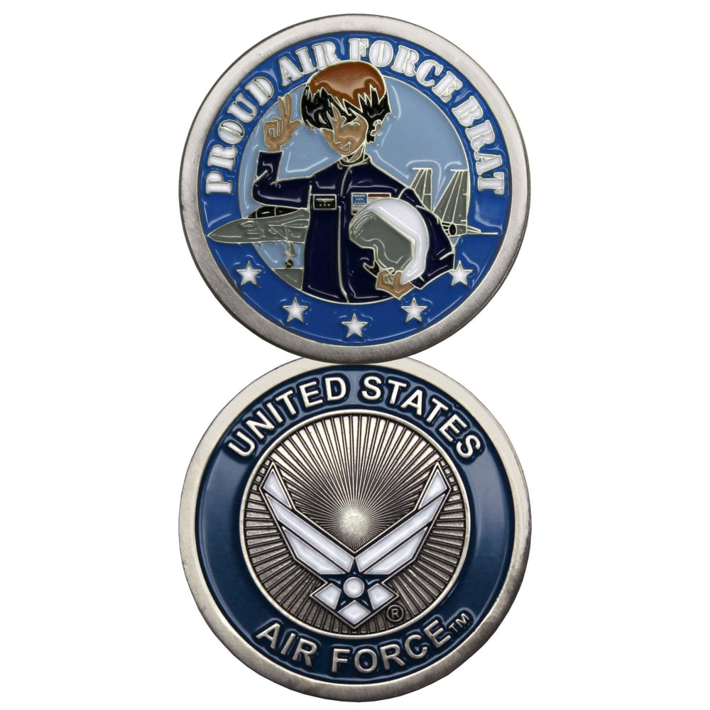 Proud Air Force Brat Challenge Coin - Military Republic