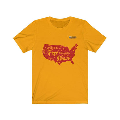 Land of the Free Because of the Brave T-shirt - Military Republic