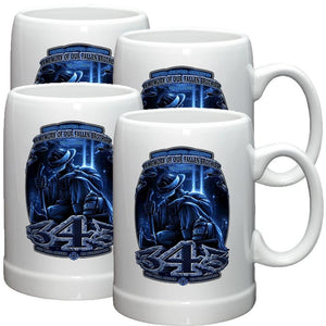 343 In Memory Of Our Fallen Brothers Stoneware Mug Set-Military Republic