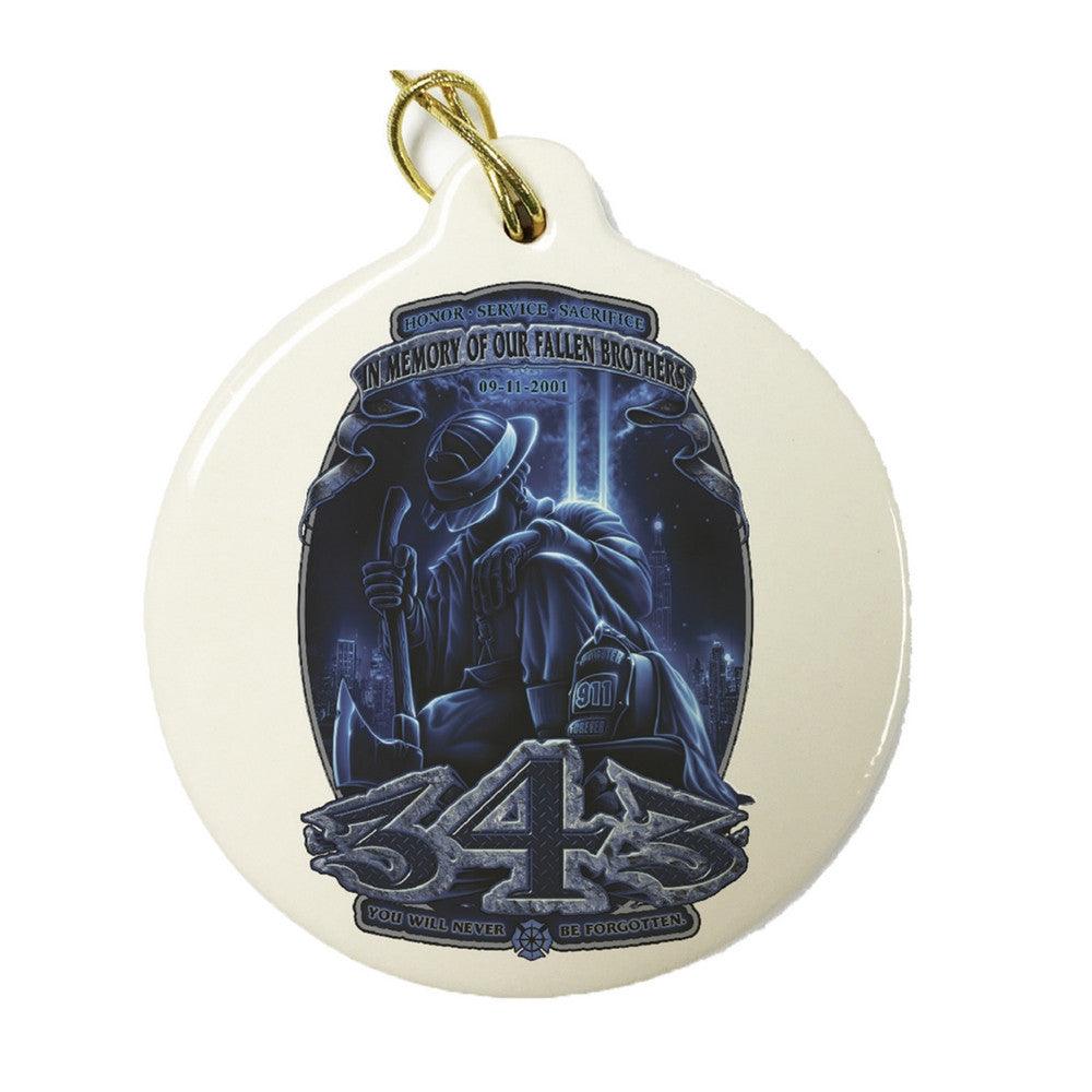 343 Memory Of Our Fallen Brothers Christmas Ornament-Military Republic