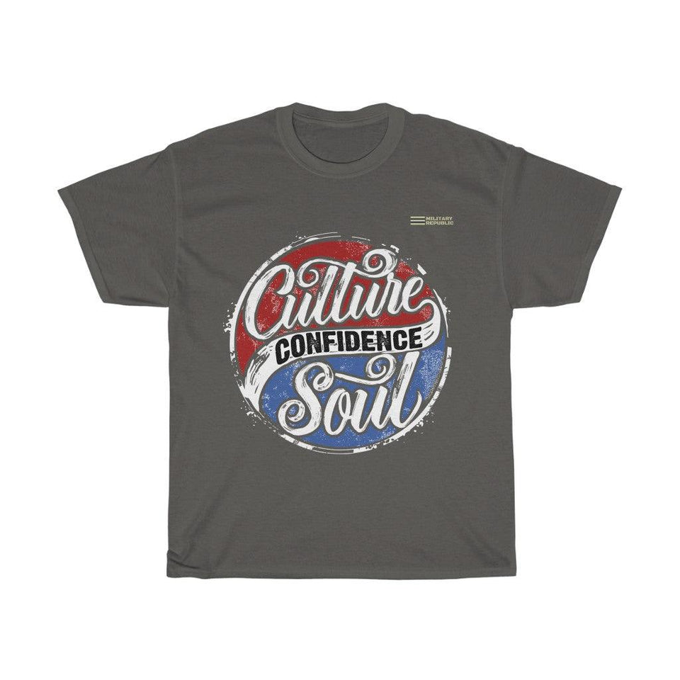 Culture Confidence Soul American Patriot T-shirt - Military Republic
