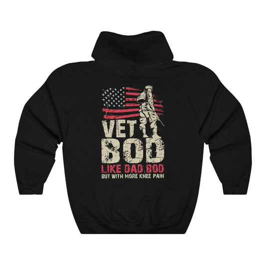 Vet Bod Like Dad Bod Hoodie - Military Republic