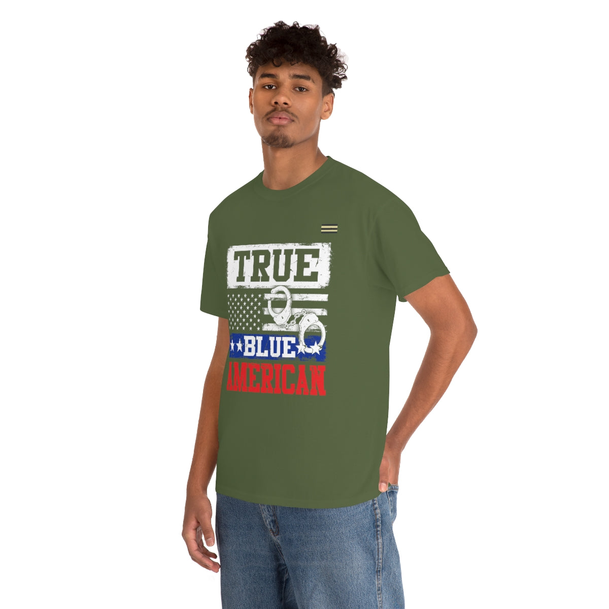 True Blue American Four Stars Law Enforcement T-shirt