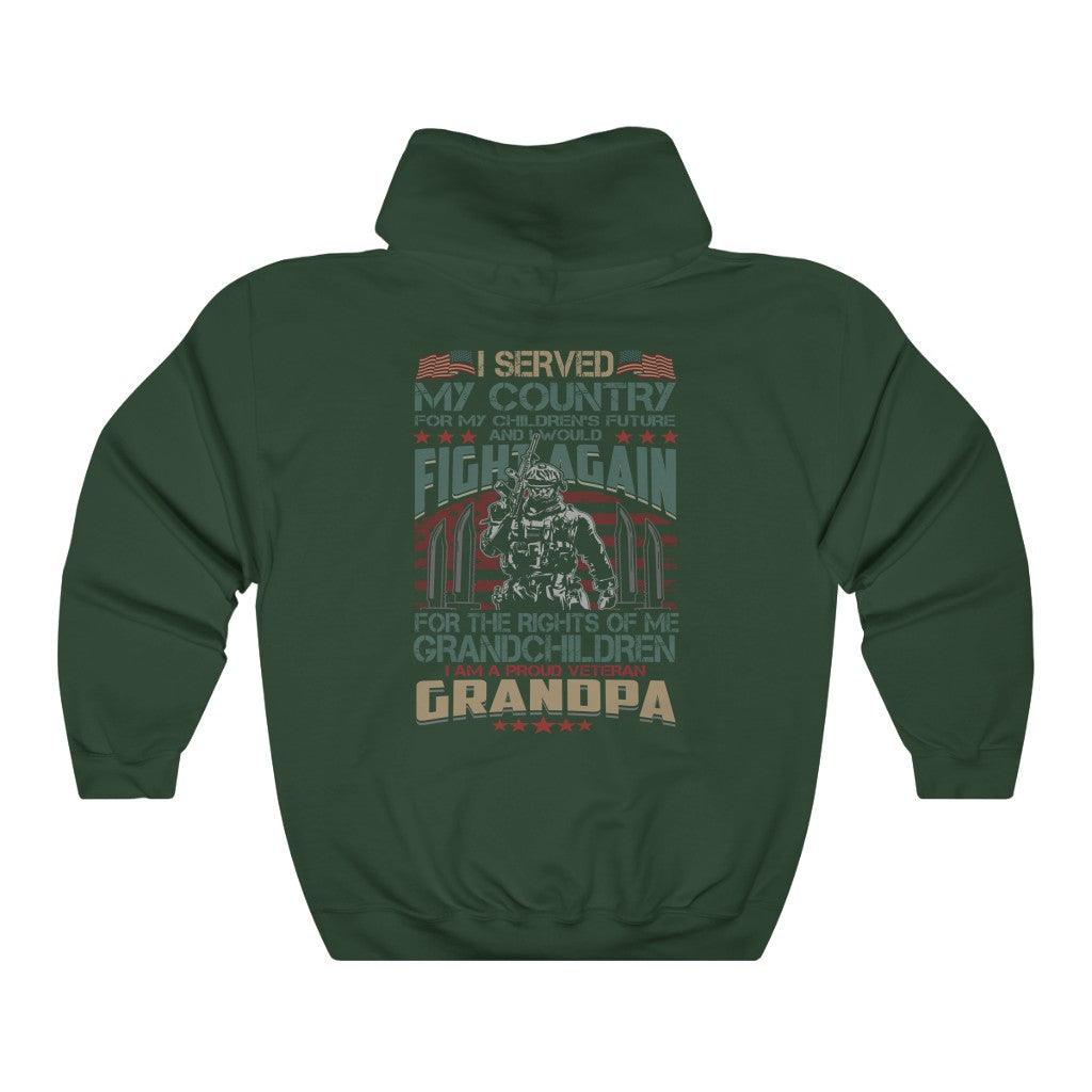 I Am A Proud Veteran Grandpa Hoodie - Military Republic