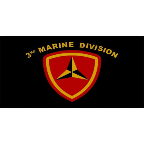 3rd Marine Division Photo License Plate - Military Republic
