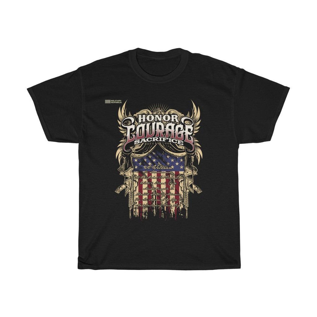 Honor Courage Sacrifice T-Shirt - Military Republic