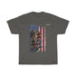 Dachshund Dog with Distressed USA Flag Patriotic T-shirt - Military Republic