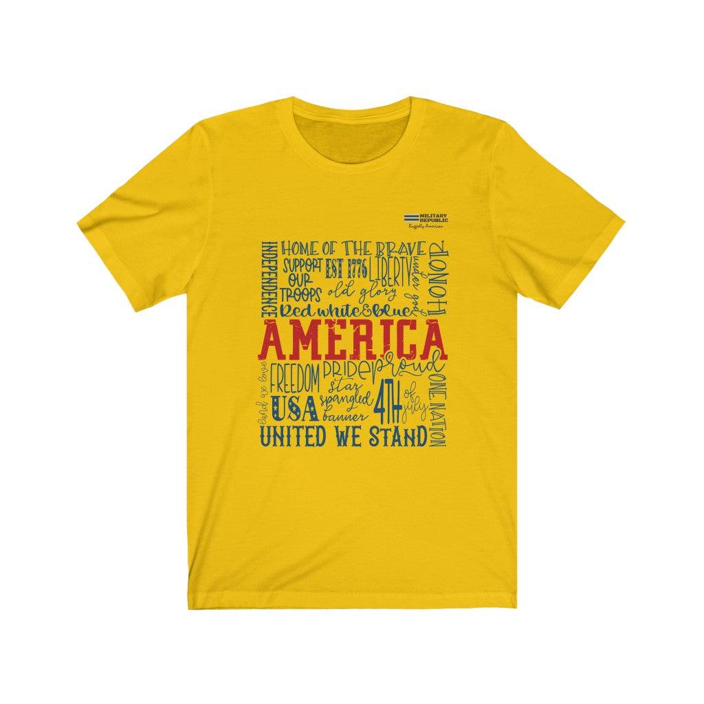 Freedom - Pride America - Support Our Troops T-shirt - Military Republic