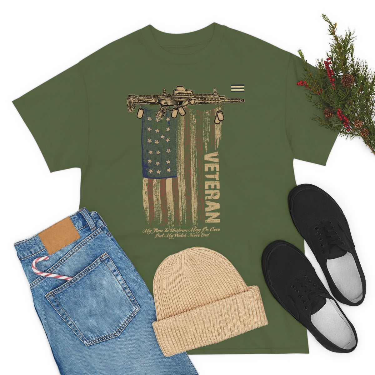 Patriotic US Flag Design T-shirt