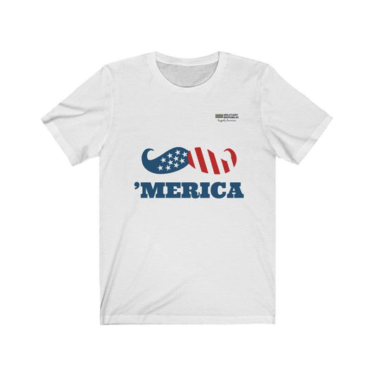 American Patriotic Moustache T-shirt - Military Republic