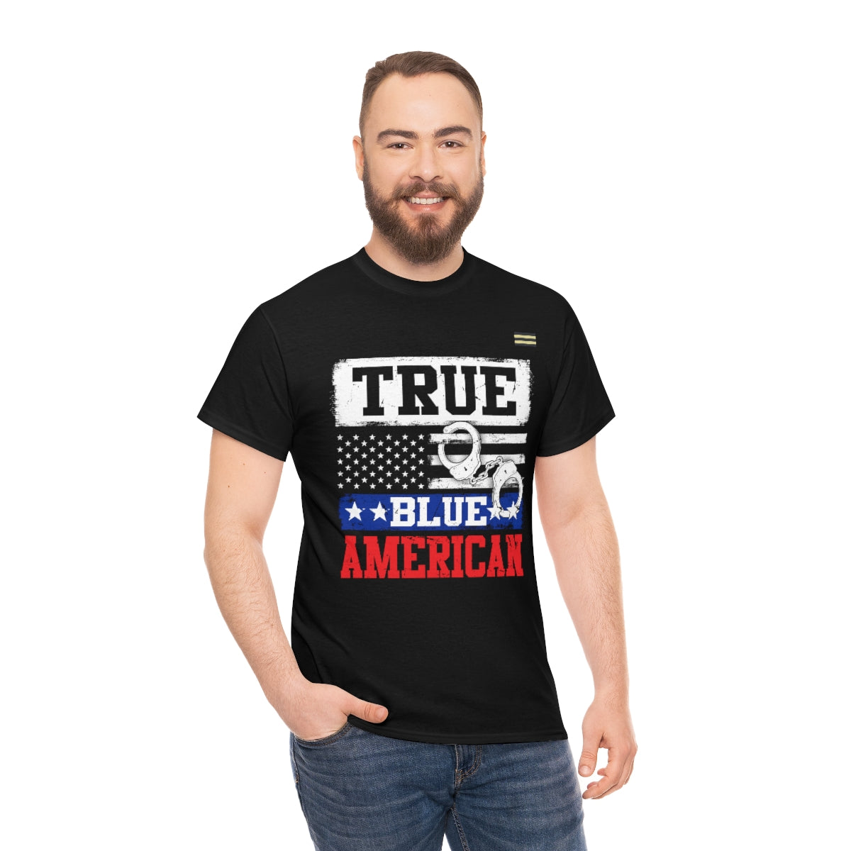 True Blue American Four Stars Law Enforcement T-shirt