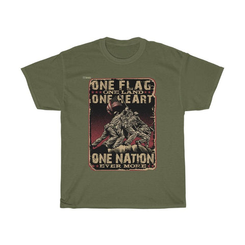 One Flag One Land One Heart One Nation T-Shirt - Military Republic