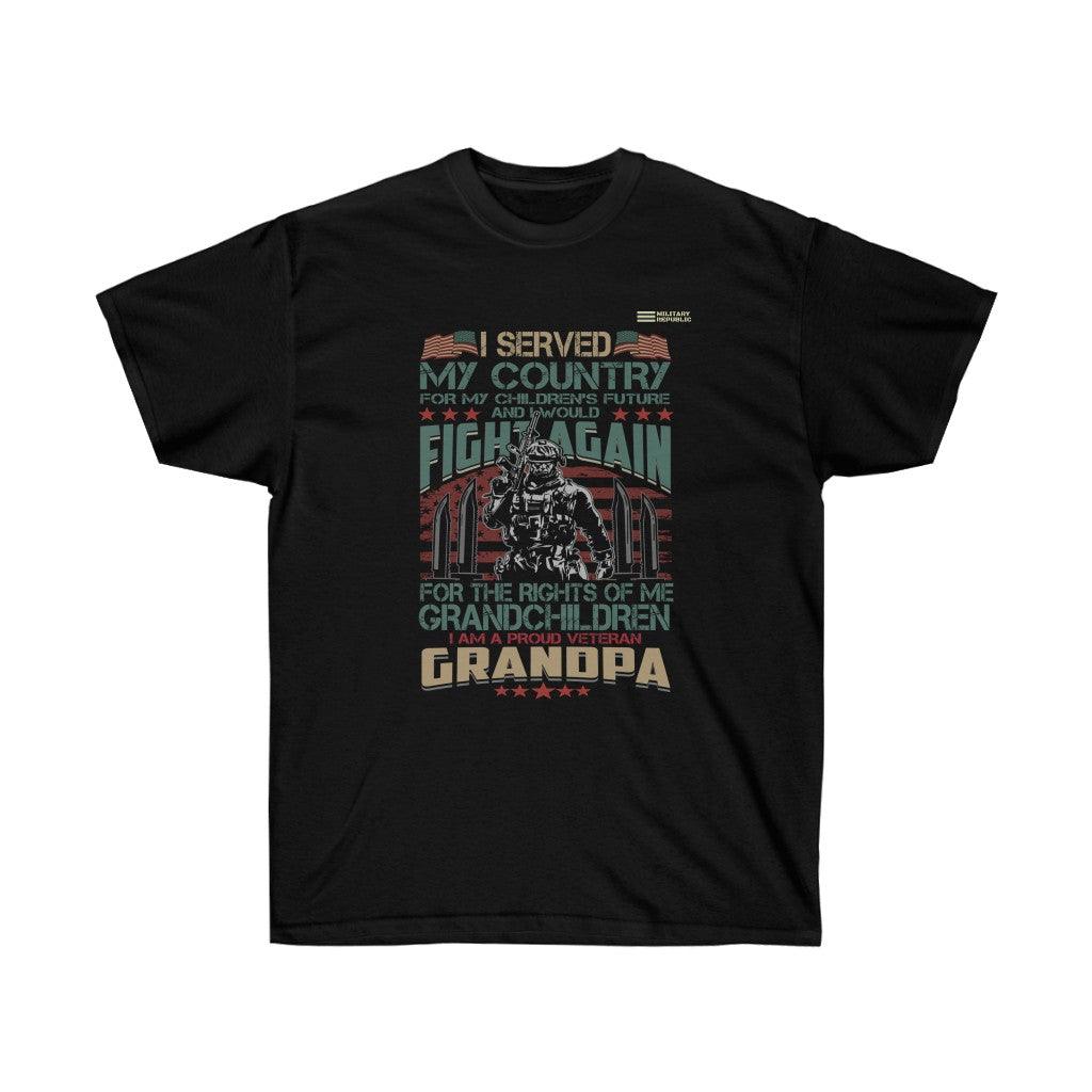 I Am A Proud Veteran Grandpa - Veteran T-shirt - Military Republic