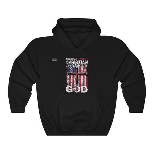 American By Birth - Christian By Grace of God Unisex Hoodie - Military Republic