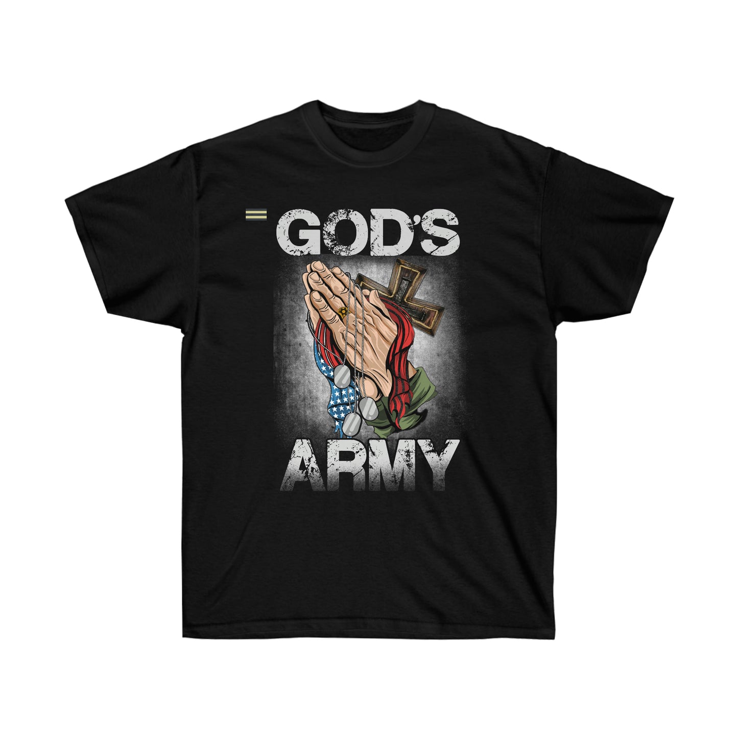 God's Army Flag and Cross Christian T-shirt