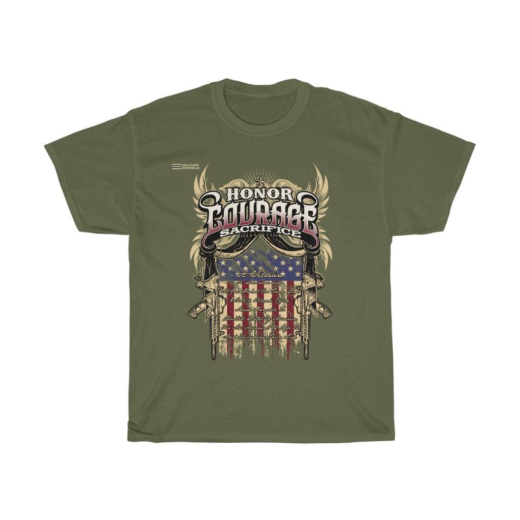 Honor Courage Sacrifice T-Shirt - Military Republic