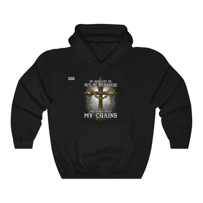 Brought me Out of Darkness - Broke Away My Chains Unisex Hoodie - Military Republic