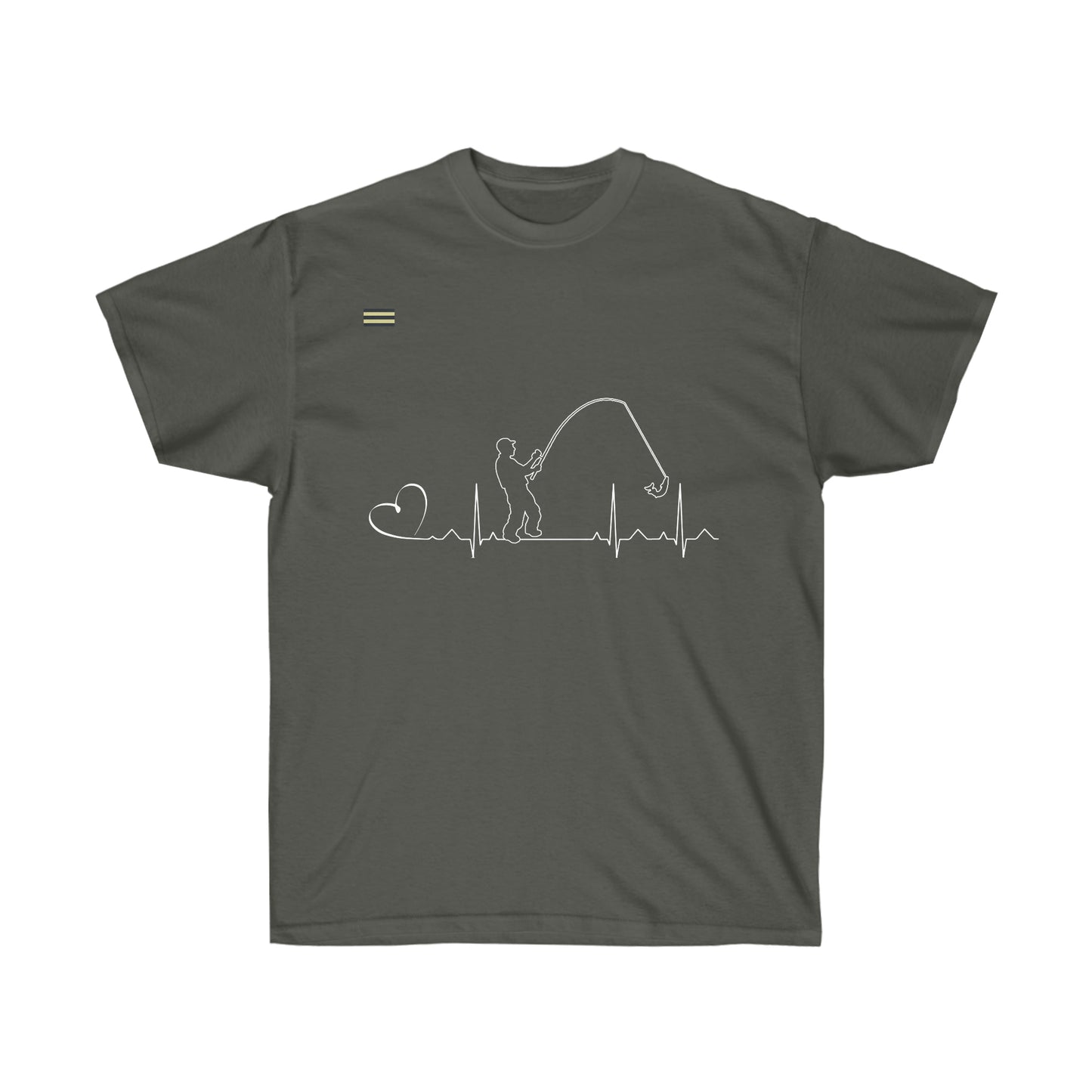 Fishing Electro Cradio Gram(ECG) Design T-shirt