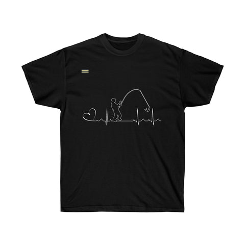 Fishing Electro Cradio Gram(ECG) Design T-shirt